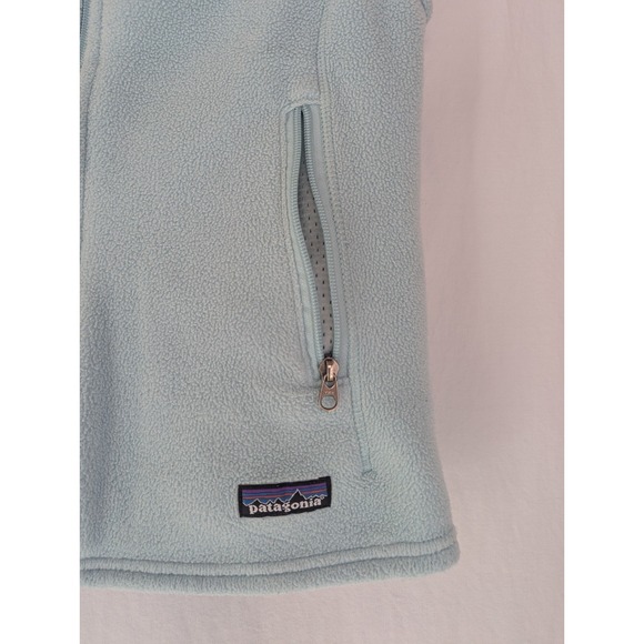 Patagonia Synchilla Vest Women's Small Mint Green Sleeveless Full Zip Pockets - Picture 3 of 4